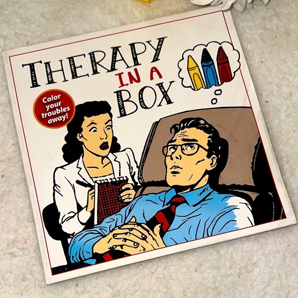 Therapy In A Box Adult Coloring Book KPT Publishing Retro Comic Art 2016 Edition